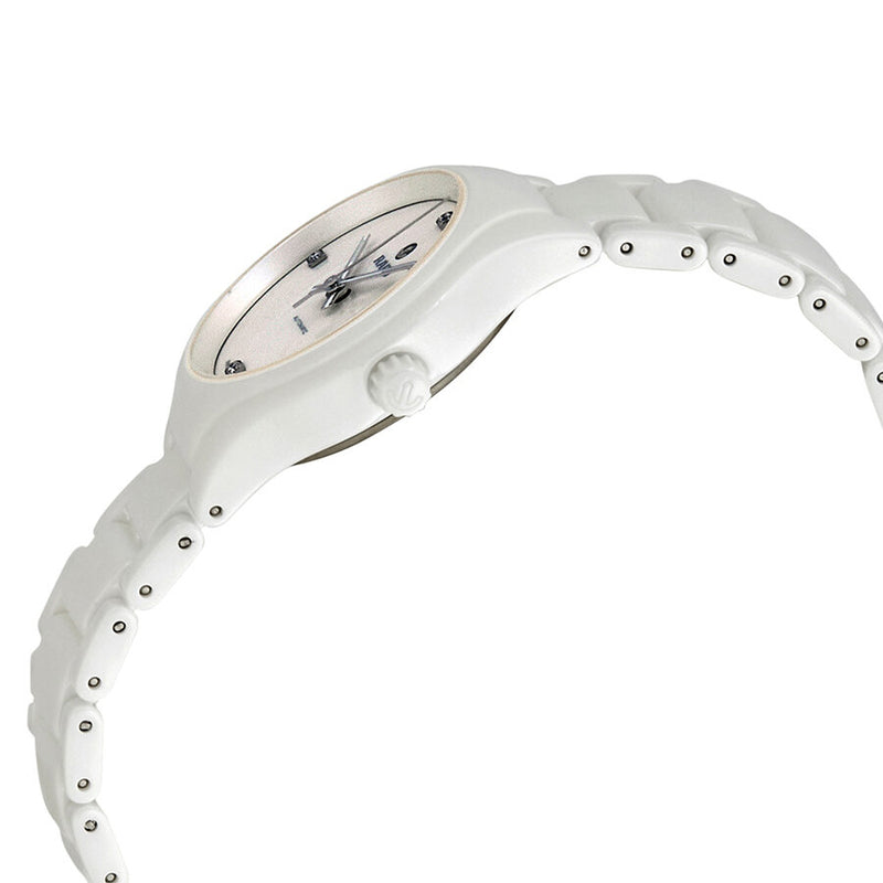 Rado True White Diamond Dial Ladies Ceramic Watch #R27244712 - Watches of America #2
