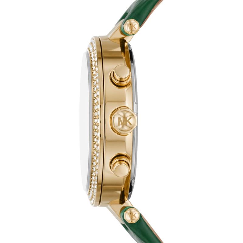 Michael Kors Parker Reloj cronógrafo de cuarzo con esfera verde para mujer MK6985