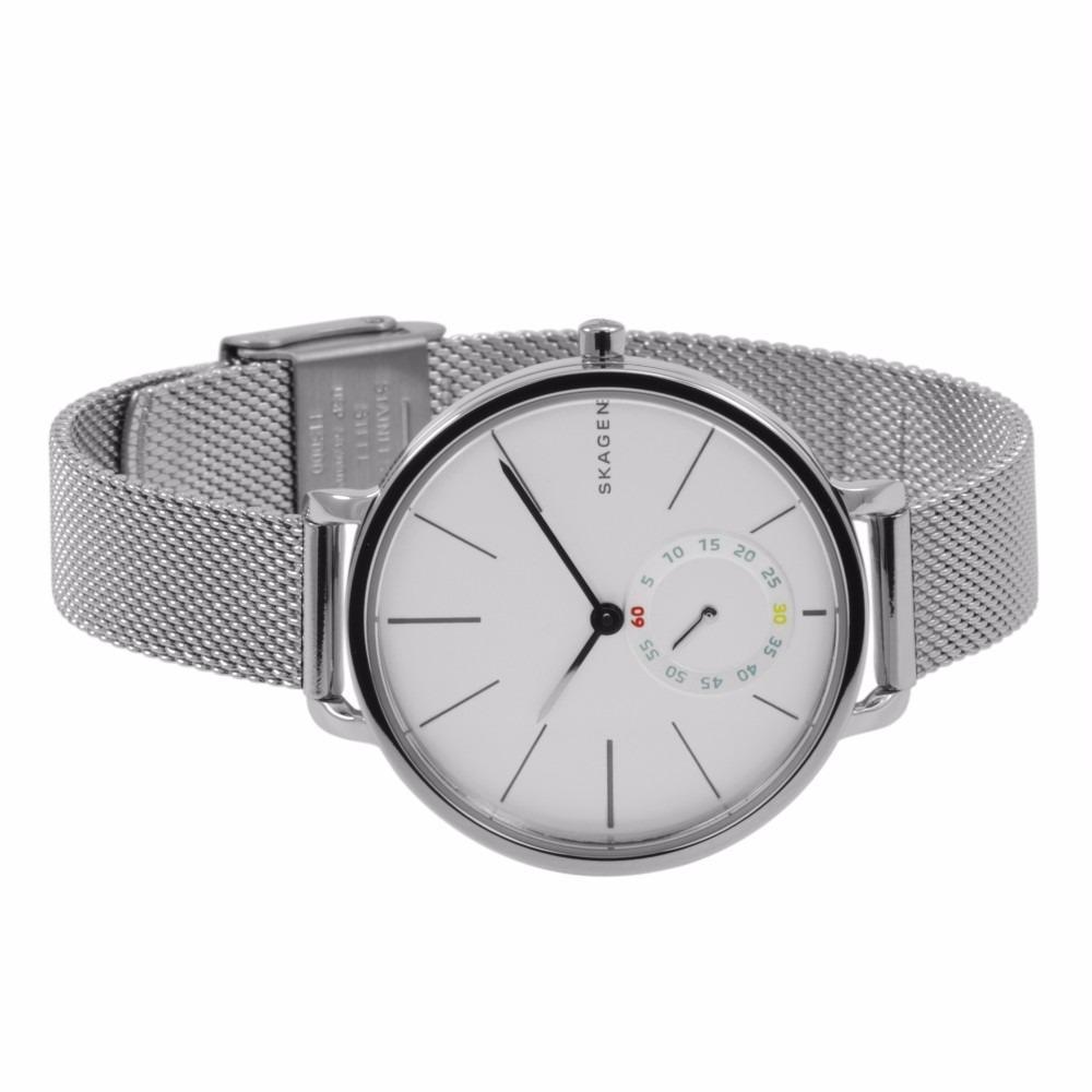 Skagen Hagen Reloj de mujer de acero inoxidable con esfera blanca SKW2 Watches of America