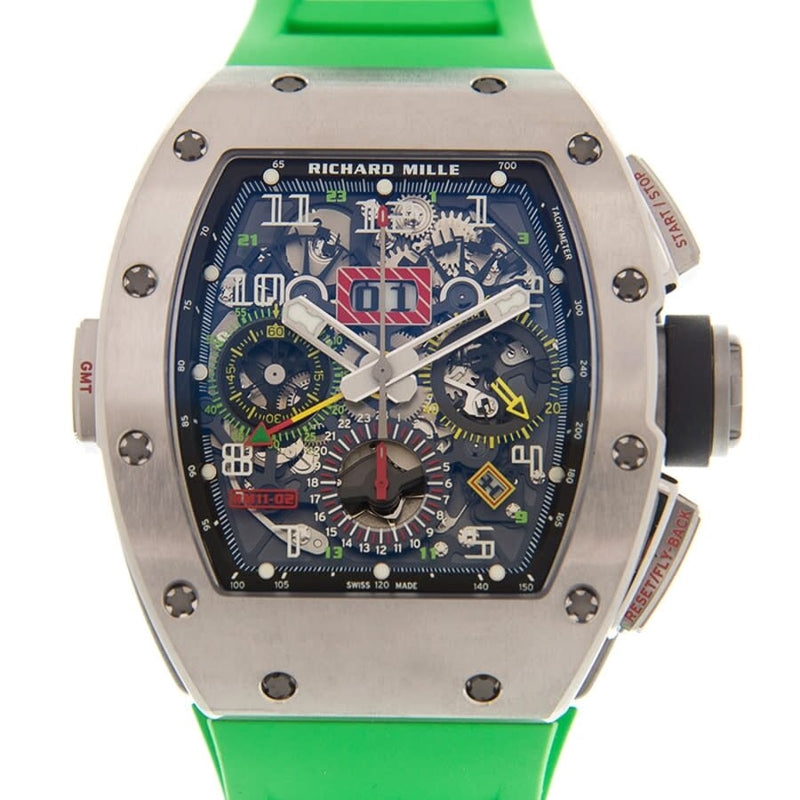 Richard Mille RM 11 02 Flyback Cron grafo Dual Time Zone Reloj