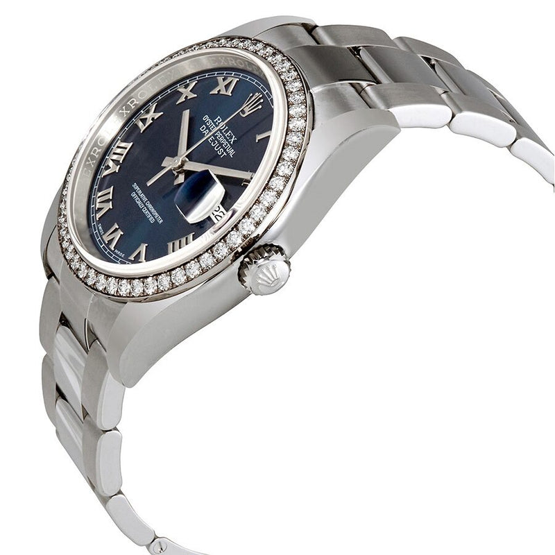 Rolex Oyster Perpetual Datejust 36 Blue Dial Stainless Steel Bracelet Automatic Ladies Watch #116244BLRO - Watches of America #3