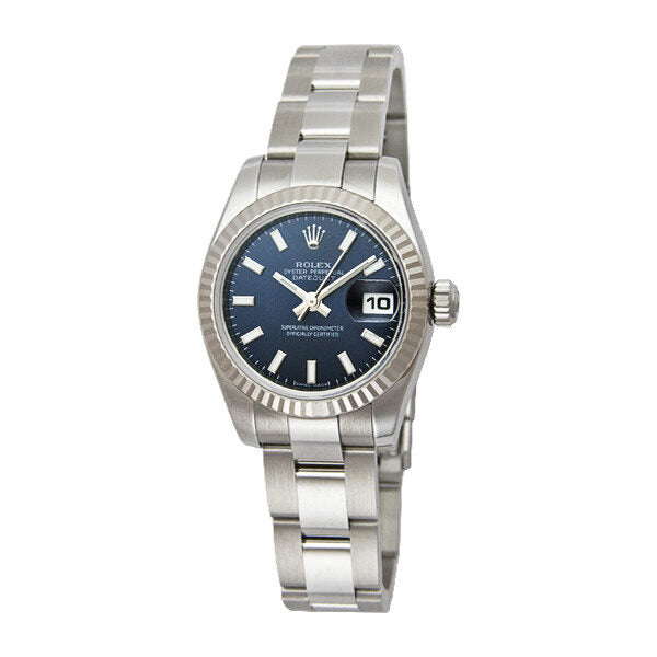 Rolex Lady Datejust 26 Blue Dial Stainless Steel Oyster Bracelet Automatic Watch #179174BLSO - Watches of America