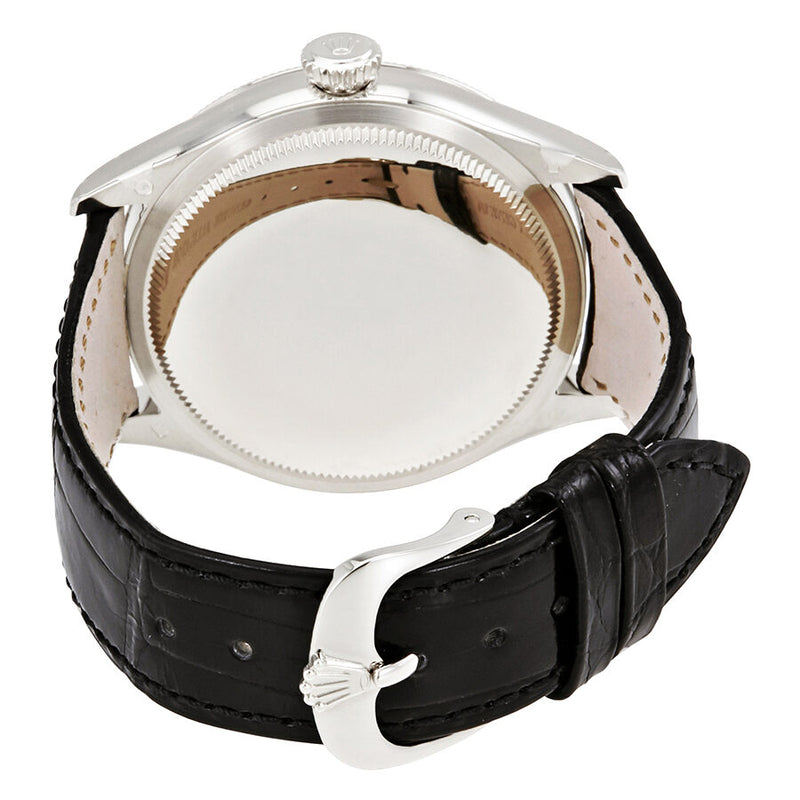 Rolex Cellini Time Black Dial Automatic Men's 18 Carat White Gold Watch #50509BKSL - Watches of America #3