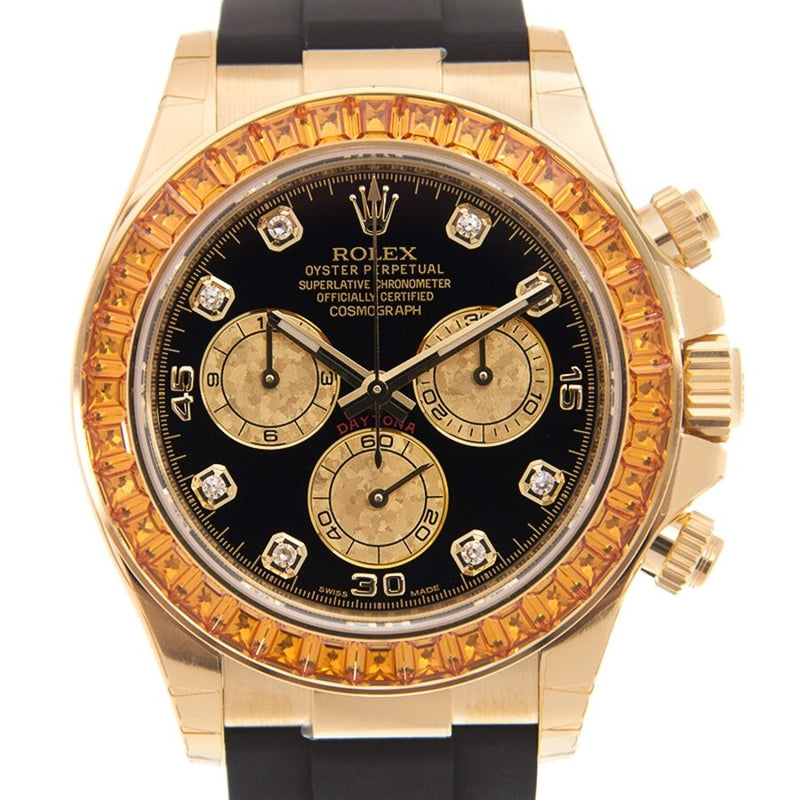 Rolex Cosmograph Daytona Chronograph Automatic Chronometer Diamond Black Dial Watch #116588 SACO - Watches of America #2