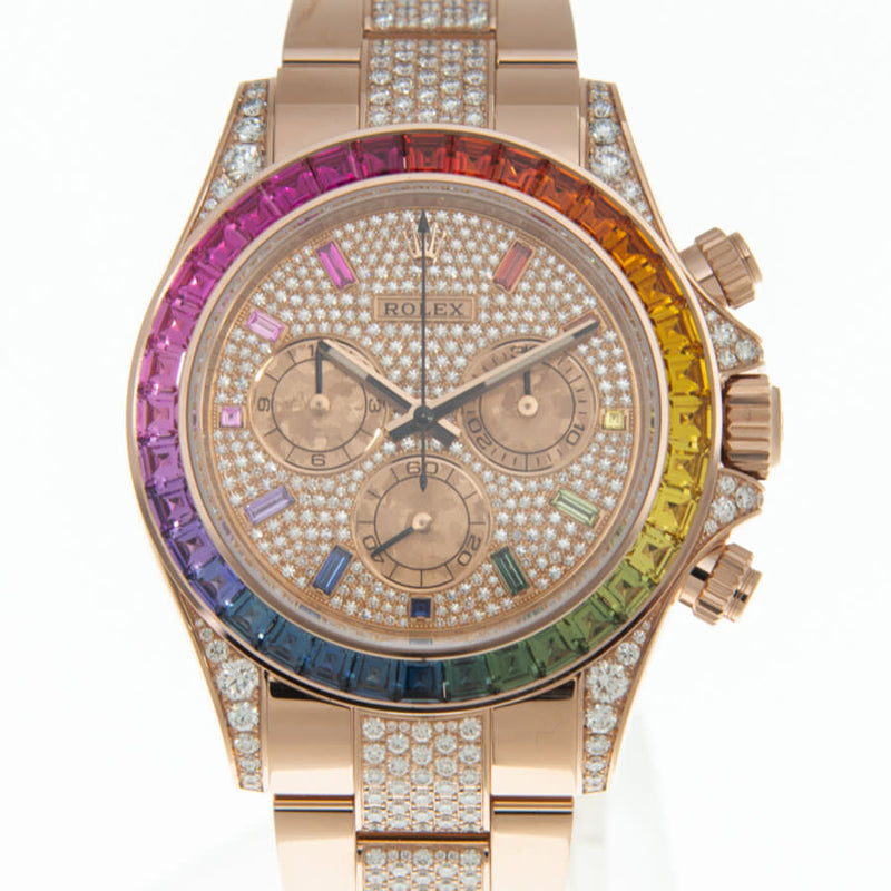 Rolex Cosmograph Daytona Chronograph Automatic Rainbow Pave Watch #116595RBOW-0002 - Watches of America