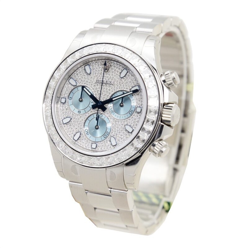 Rolex Cosmograph Daytona Diamond Pave Dial Platinum Men's Watch #116576TBR - Watches of America #2