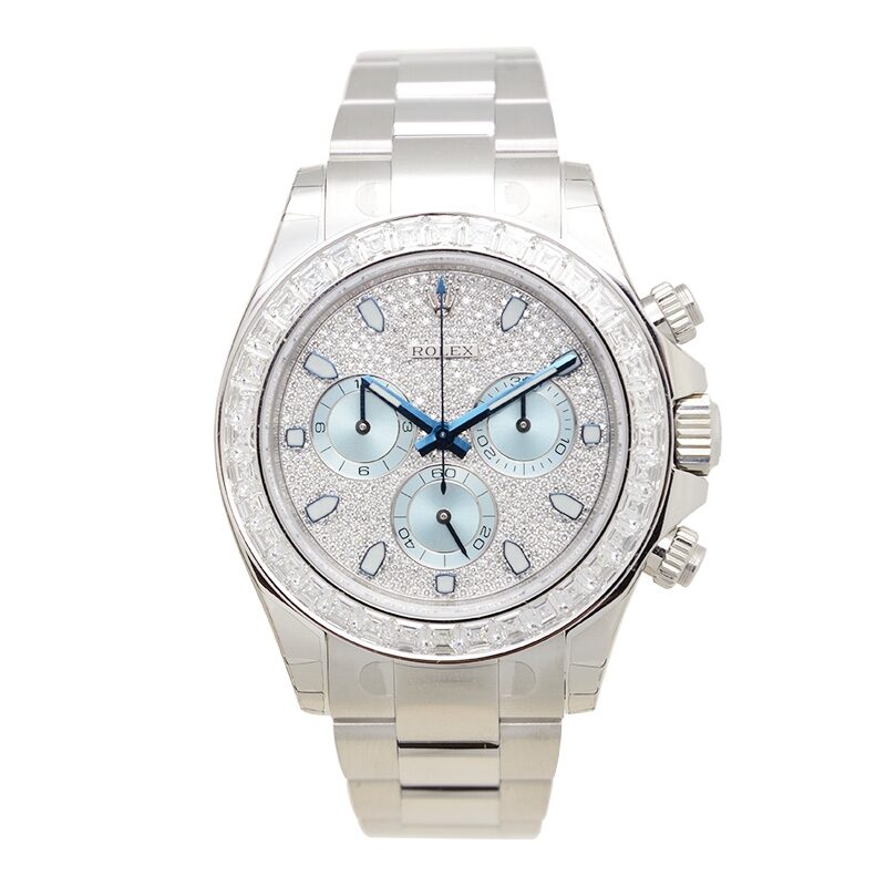 Rolex Cosmograph Daytona Diamond Pave Dial Platinum Men's Watch #116576TBR - Watches of America