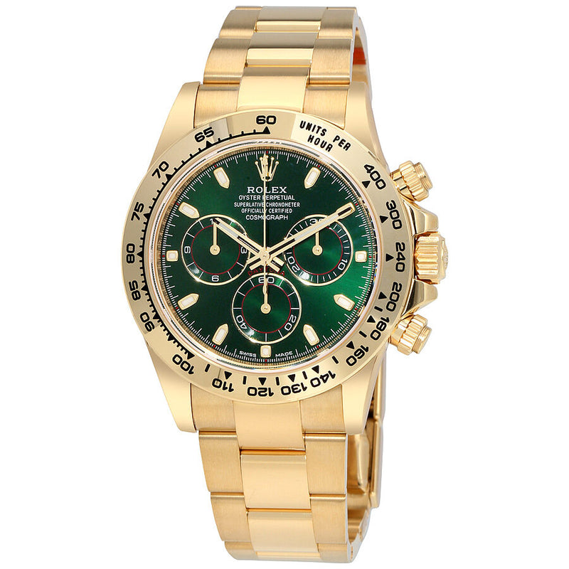 Rolex Cosmograph Daytona Green Dial 18K Yellow Gold Oyster Men's Watch 116508GRSO#m116508-0013 - Watches of America