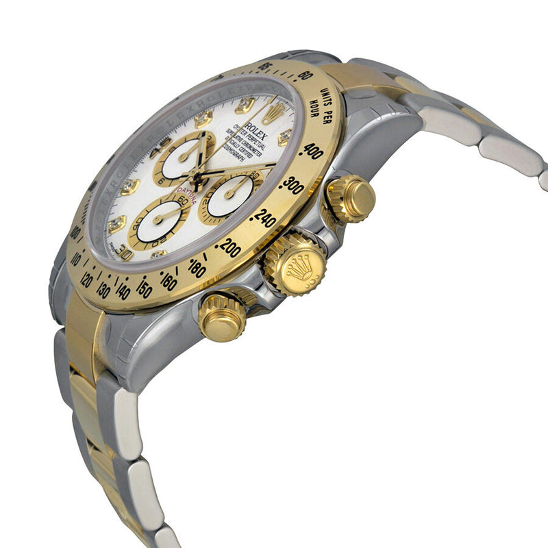 Rolex Cosmograph Daytona White With 8 Diamonds Dial Stainless steel and 18K Yellow Gold Oyster Bracelet Automatic Men's Watch 116523WDO #116523-WDO - Watches of America #2