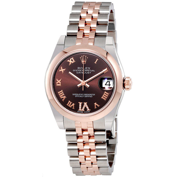 Rolex Datejust 31  Automatic Chocolate Diamond Dial Ladies Watch #178241CHRDJ - Watches of America