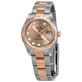 Rolex DateJust 31 Automatic Ladies Stainless Steel 18kt Everose Gold Oyster Watch #278341PDO - Watches of America