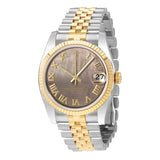 Rolex Datejust 31 Black Mother of Pearl Steel and 18K Yellow Gold Ladies Watch #178273BKMRJ - Watches of America