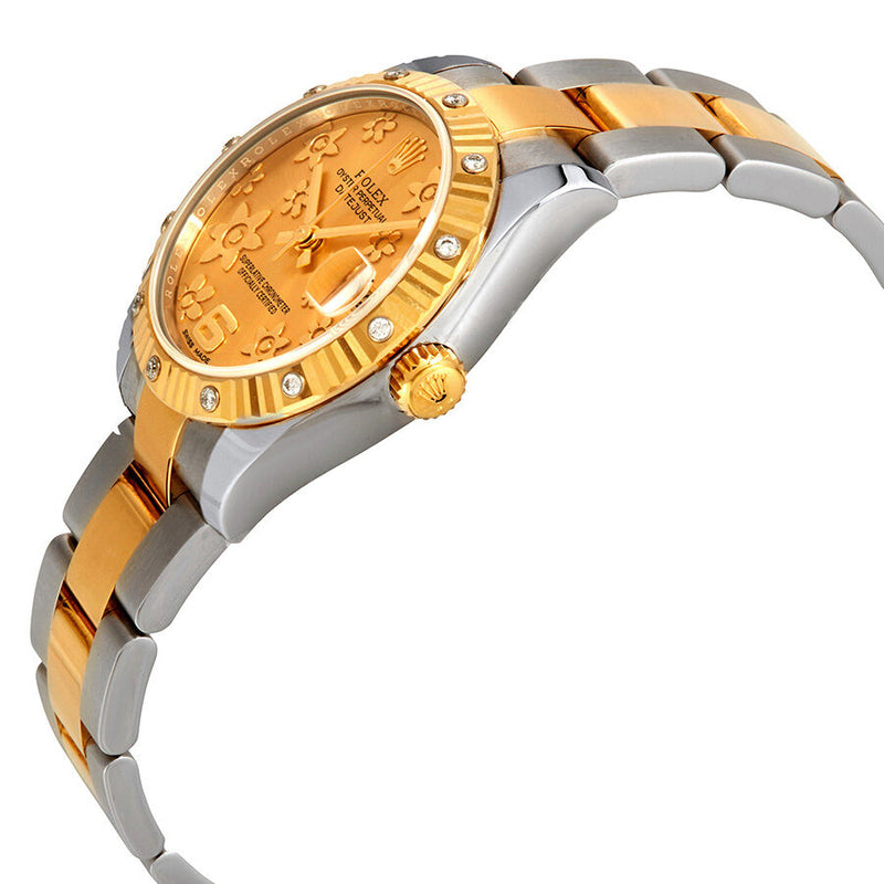 Rolex Datejust 31 Champagne Floral Dial Automatic Ladies Steel and 18 kt Gold Oyster Watch #178313CFO - Watches of America #2
