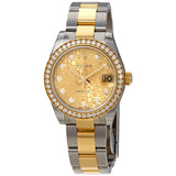 Rolex Datejust 31 Champagne Jubilee Diamond Dial Ladies Steel and 18kt Yellow Gold Oyster Watch #178383CJDO - Watches of America