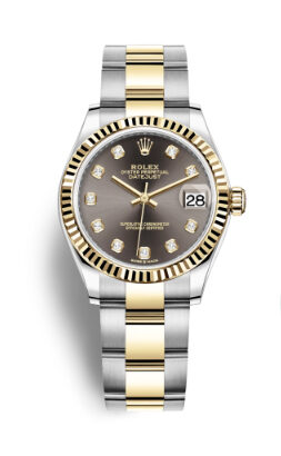 Rolex Datejust 31 Dark Grey Dial Ladies Automatic Steel and 18kt Yellow Gold Oyster Watch #278273GYDO - Watches of America