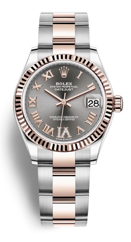 Rolex Datejust 31 Rhodium Diamond Dial Automatic Ladies Steel and 18kt Everose Gold Oyster Watch #278271DRRDO - Watches of America