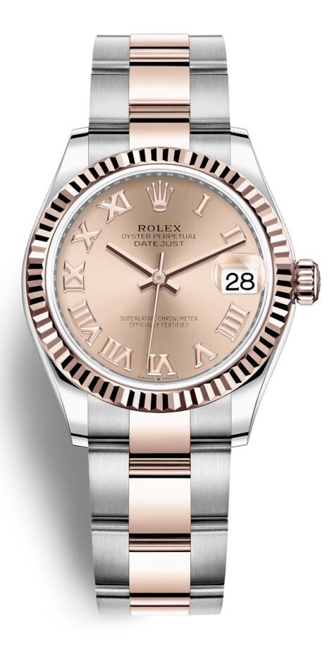 Rolex Datejust 31 Rose Dial Automatic Ladies Steel and 18kt Everose Gold Oyster Watch #278271PKRO - Watches of America