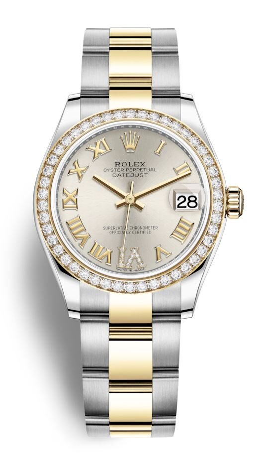 Rolex Datejust 31 Silver Dial Automatic Ladies Steel and 18kt Yellow Gold Oyster Watch #278383SRDO - Watches of America