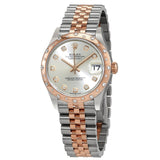 Rolex Datejust 31 Silver Diamond Dial Ladies Steel and 18kt Everose Gold Jubilee Watch #278341SDJ - Watches of America