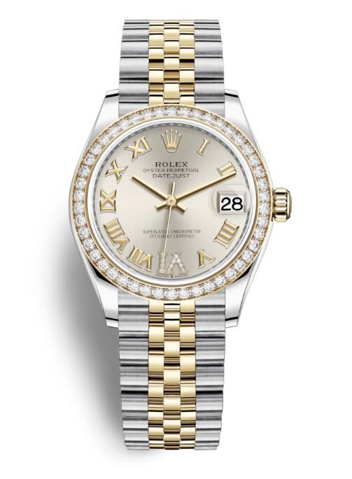 Rolex Datejust 31 Silver Diamond Dial Ladies Steel and 18kt Yellow Gold Jubilee Watch #278383SRDJ - Watches of America