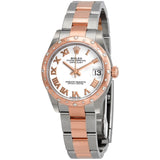 Rolex Datejust 31 White Dial Automatic Ladies Steel and 18kt Everose Gold Oyster Watch #278341WRO - Watches of America