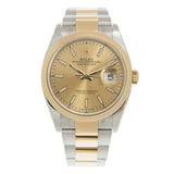 Rolex Datejust 36 Automatic Champagne Dial Men's Steel and 18K Yellow Gold Oyster Watch #126203CSO - Watches of America #2