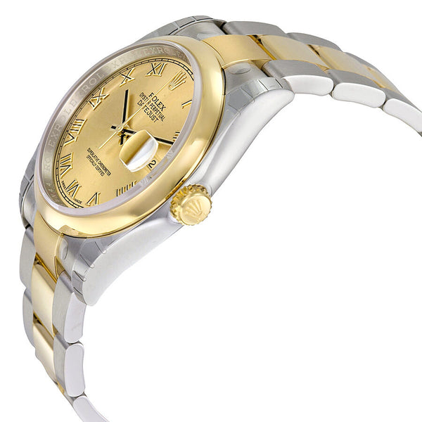 Rolex Datejust 36 Automatic Champagne Dial Stainless Steel and 18kt Yellow Gold Oyster Bracelet Men's Watch #116203CRO - Watches of America #2