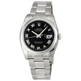 Rolex Datejust 36 Black Dial Stainless Steel Oyster Bracelet Automatic Men's Watch 116200BKRO#116200-BKRO - Watches of America
