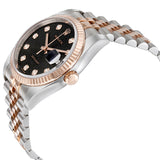 Rolex Datejust 36 Black Dial Stainless Steel and 18K Everose Gold Jubilee Bracelet Automatic Men's Watch #116231BKJDJ - Watches of America #2