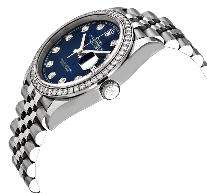 Rolex Datejust 36 Blue Diamond Dial Automatic Unisex Jubilee Watch #126284BLDJ - Watches of America #2