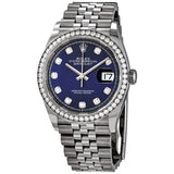 Rolex Datejust 36 Blue Diamond Dial Automatic Unisex Jubilee Watch #126284BLDJ - Watches of America