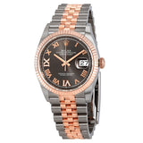 Rolex Datejust 36 Dark Rhodium Diamond Dial Steel and 18kt Everose Gold Jubilee Watch #126231DRRDJ - Watches of America