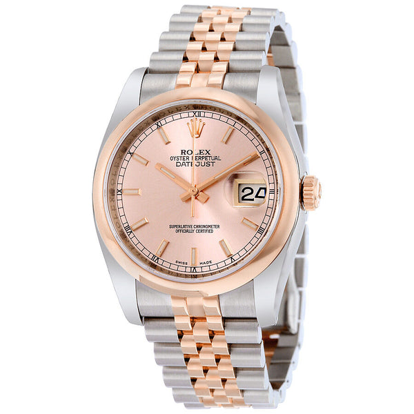 Rolex Datejust 36 Datejust Pink Dial Steel and 18K Everose Gold Jubilee Watch #116201PKSJ - Watches of America