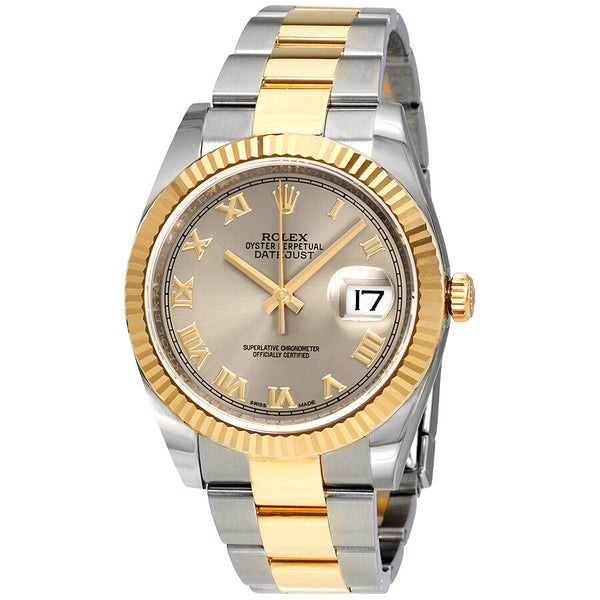 Rolex Datejust 36 Rhodium Dial Steel and 18K Yellow Gold Men's Watch #116233RRO - Watches of America