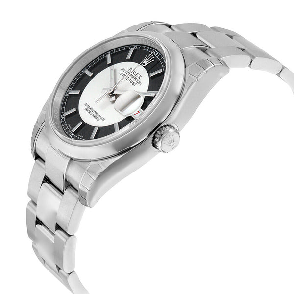 Rolex Datejust 36 Silver and Black Dial Stainless Steel Oyster Bracelet Automatic Men's Watch #116200SBKSO - Watches of America #2