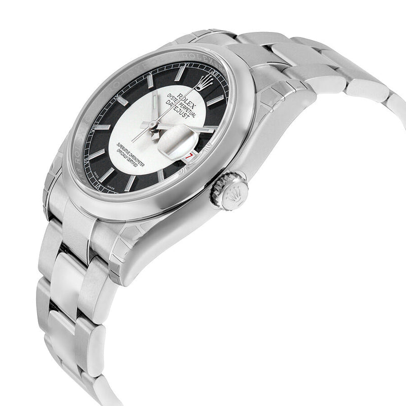 Rolex Datejust 36 Silver and Black Dial Stainless Steel Oyster Bracelet Automatic Men's Watch #116200SBKSO - Watches of America #2