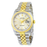 Rolex Datejust 36 Silver Dial Stainless Steel and 18K Yellow Gold Jubilee Bracelet Automatic Men's Watch #116203SSJ - Watches of America