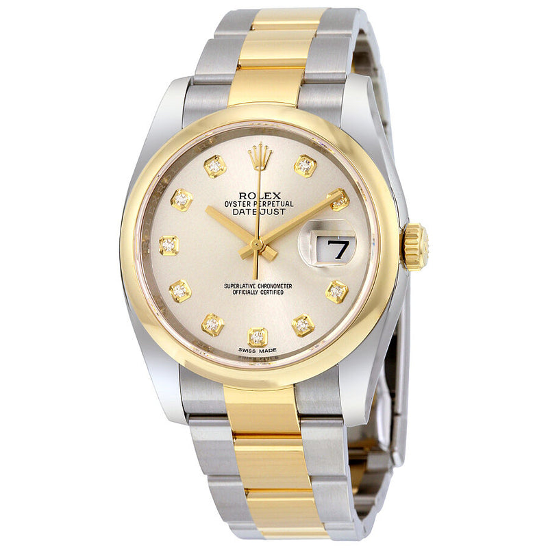 Rolex Datejust 36 Silver Dial Stainless Steel and 18K Yellow Gold Oyster Bracelet Automatic Ladies Watch #116203SDO - Watches of America