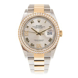 Rolex Datejust 36 Silver Diamond Dial Men's Steel and 18kt Yellow Gold Oyster Watch #126283SRDO - Watches of America