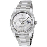 Rolex Datejust 36 Silver floral Dial Stainless Steel Oyster Bracelet Automatic Ladies Watch #116200SFAO - Watches of America