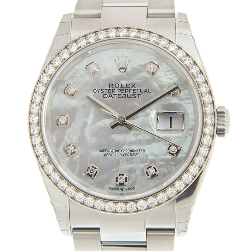 Rolex Datejust 36 Diamond Mother of Pearl Dial Unisex Watch #126284MDO - Watches of America #2