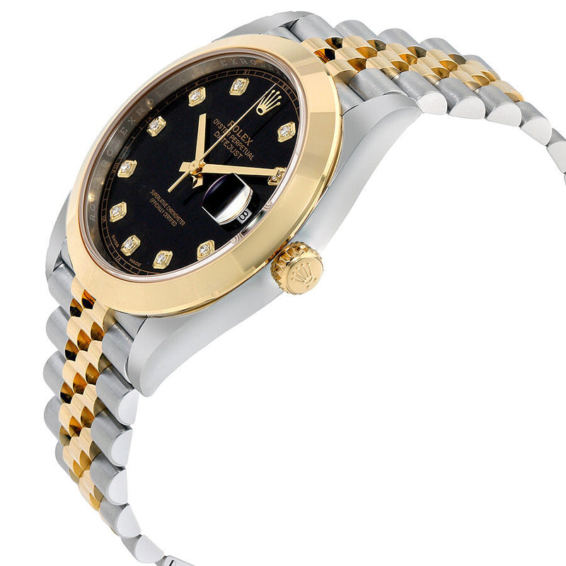Rolex Datejust 41 Black Diamond Dial Steel and 18K Yellow Gold Jubilee Men's Watch #126303BKDJ - Watches of America #2