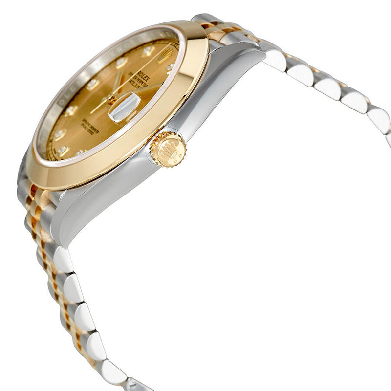 Rolex Datejust 41 Champagne Diamond Dial Steel and 18K Yellow Gold Jubilee Men's Watch #126303CDJ - Watches of America #2