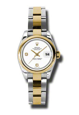 Rolex Datejust Automatic Stainless Steel 18kt Oyster Bracelet Yellow Gold Ladies Watch #179163WADO - Watches of America