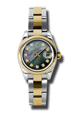 Rolex Datejust Automatic Stainless Steel 18kt Yellow Gold Oyster Ladies Watch #179163BKMDO - Watches of America