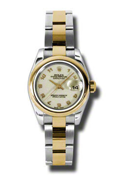 Rolex Datejust Automatic Stainless Steel 18kt Yellow Gold Oyster Ladies Watch #179163IJAO - Watches of America