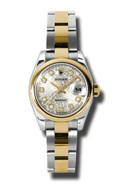 Rolex Datejust Automatic Stainless Steel 18kt Yellow Oyster Gold Ladies Watch #179163SJDO - Watches of America