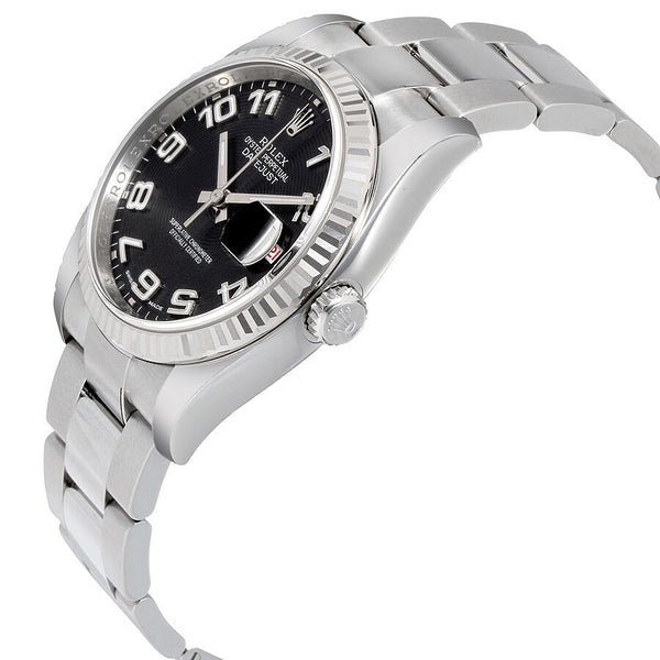 Rolex Datejust Black Dial Automatic Stainless Steel and 18K White Gold Oyster Men's Watch #116234BKAO - Watches of America #2