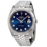 Rolex Datejust Blue Diamond Dial Automatic Men's Jubilee Watch #126334BLDJ - Watches of America