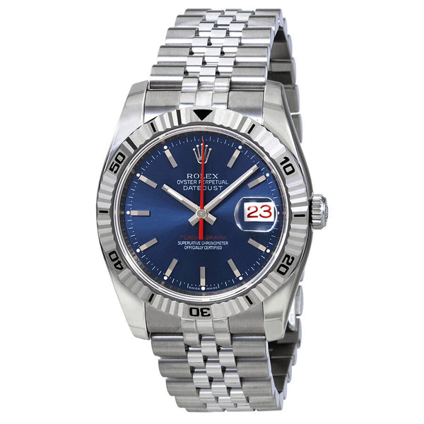 Rolex Datejust Blue Index Dial Turn-o-Graph Bezel Jubilee Bracelet Men's Watch 116264BLSJ#116264-BLSJ - Watches of America